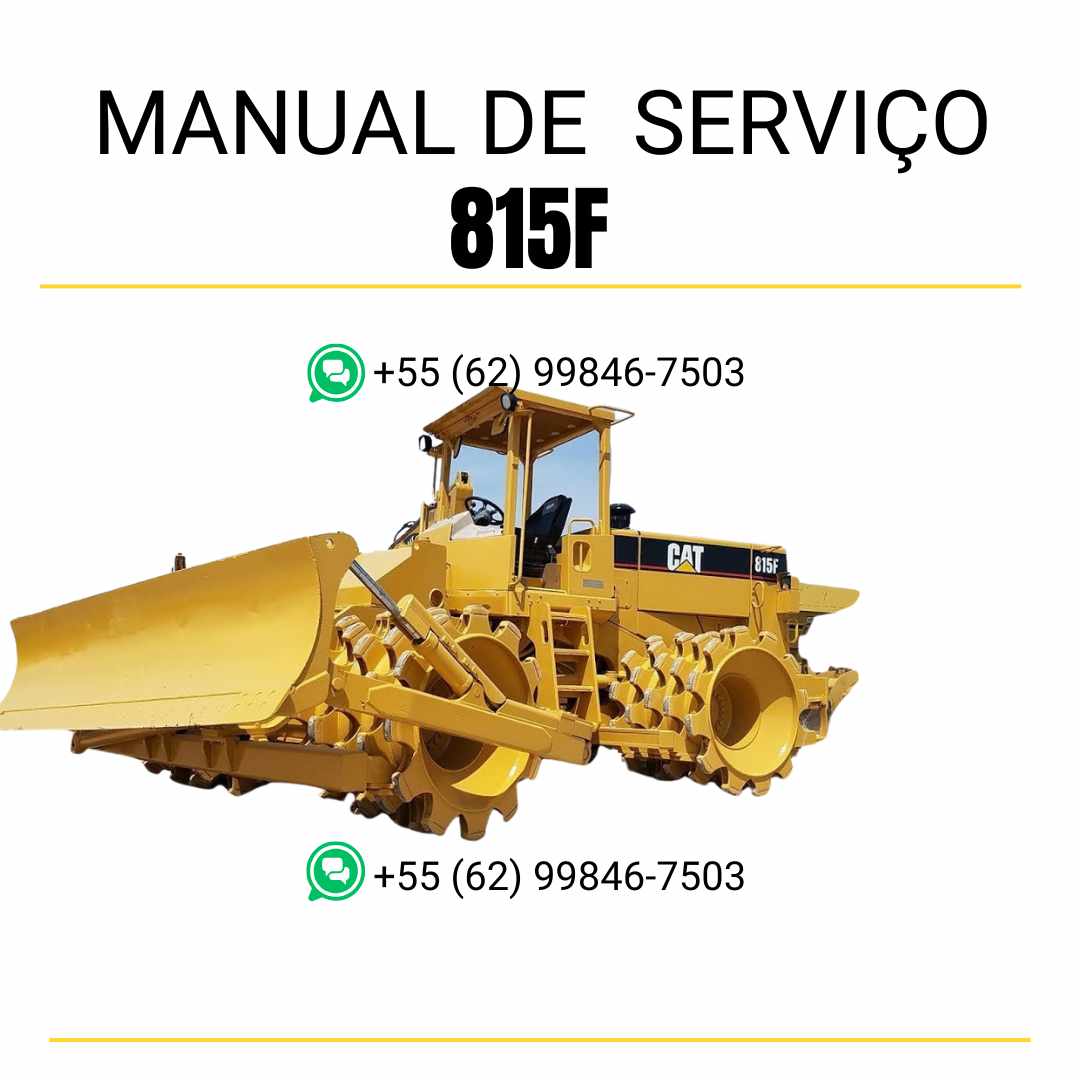 Manual de serviço Caterpillar 815F compactador de solo em inglês em PDF com informações técnicas detalhadas para operação e manutenção