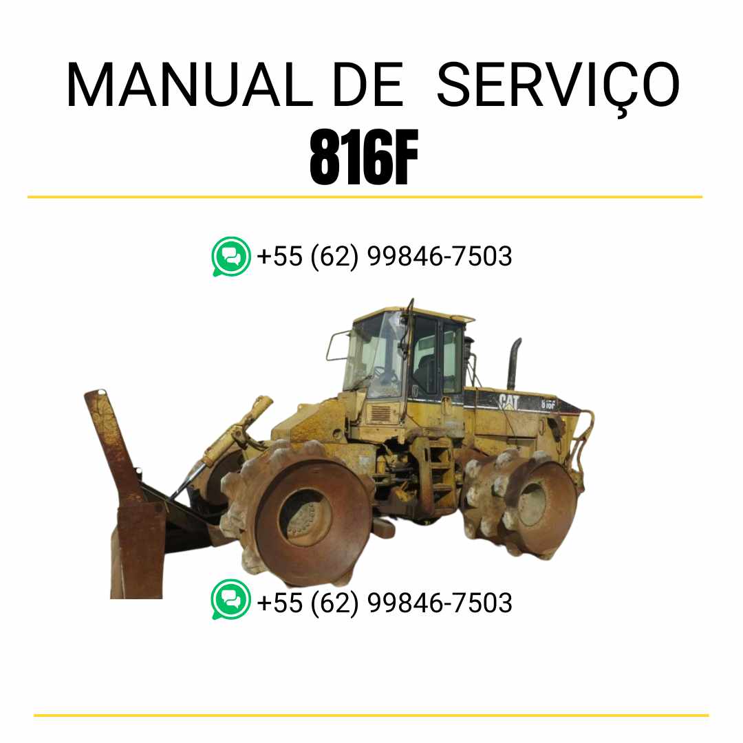 Manual de serviço Caterpillar 816F compactador de aterro em inglês em PDF com instruções técnicas detalhadas para manutenção e reparos