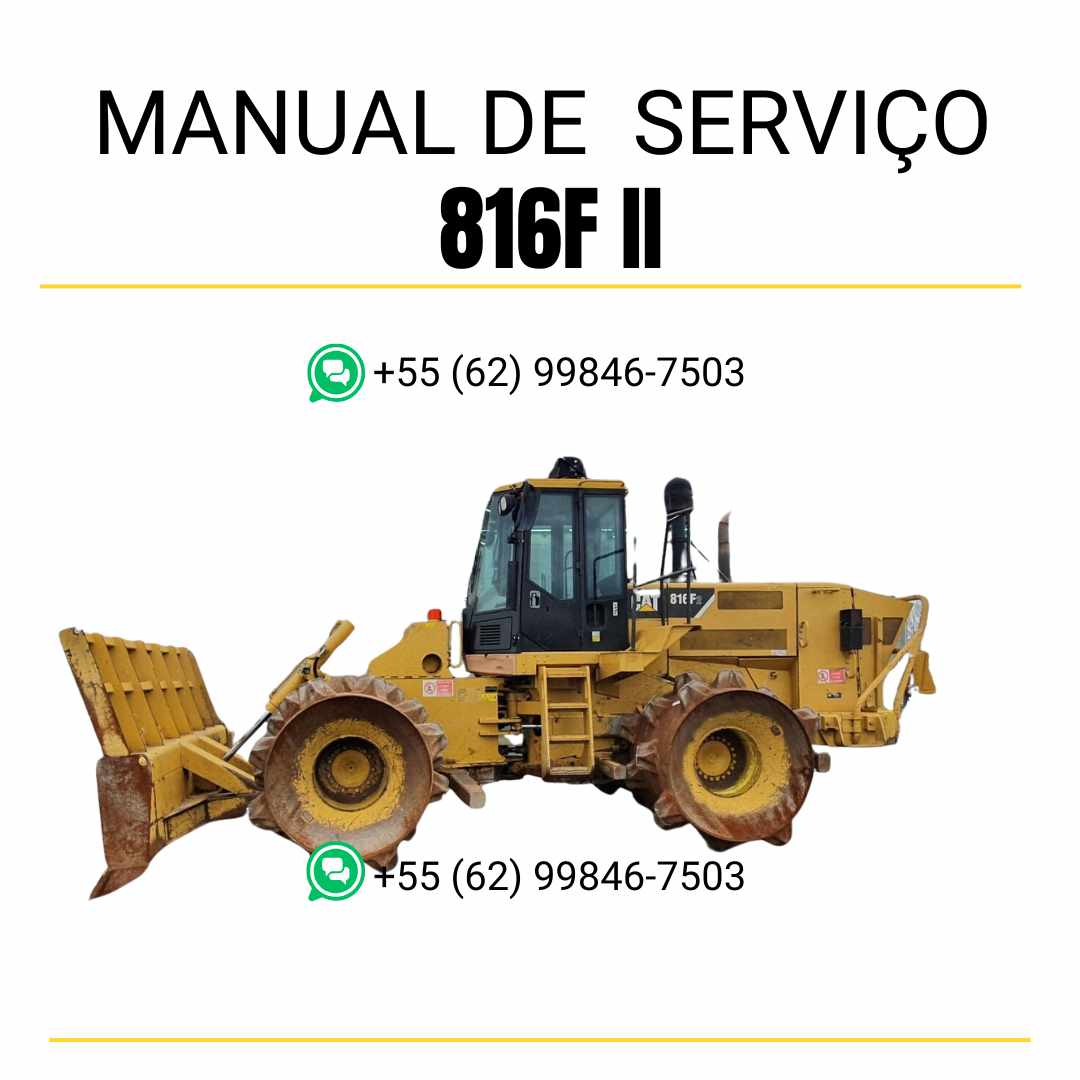 Manual de serviço Caterpillar 816F II compactador de aterro em inglês em PDF com orientações técnicas completas para manutenção e reparos