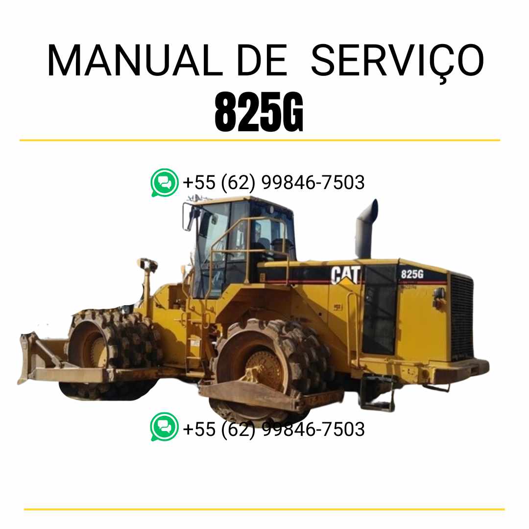 Manual de serviço Caterpillar 825G compactador de solo em inglês em PDF com instruções técnicas completas para manutenção e reparos
