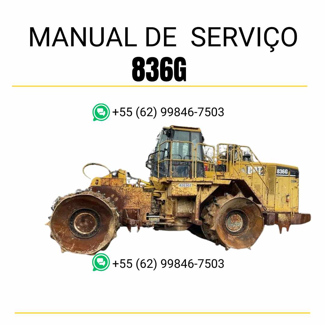 Manual de serviço Caterpillar 836G compactador de aterro em inglês em PDF com instruções detalhadas de reparo e manutenção completa