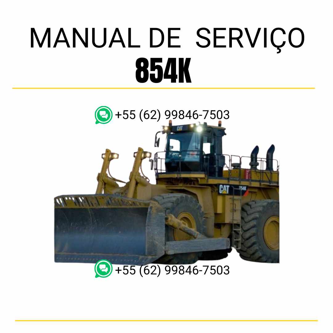 Manual de serviço Caterpillar 854K em PDF para trator de rodas, incluindo guia completo de manutenção e diagramas técnicos detalhados