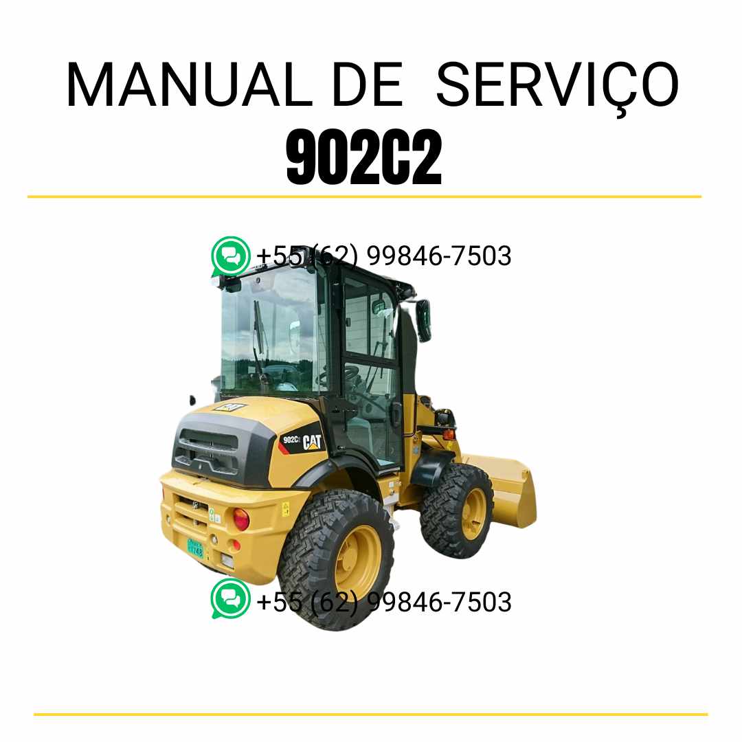 Manual de serviço Caterpillar 902C2 em PDF para carregadeira de rodas compacta, com guia técnico ilustrado e instruções completas de manutenção