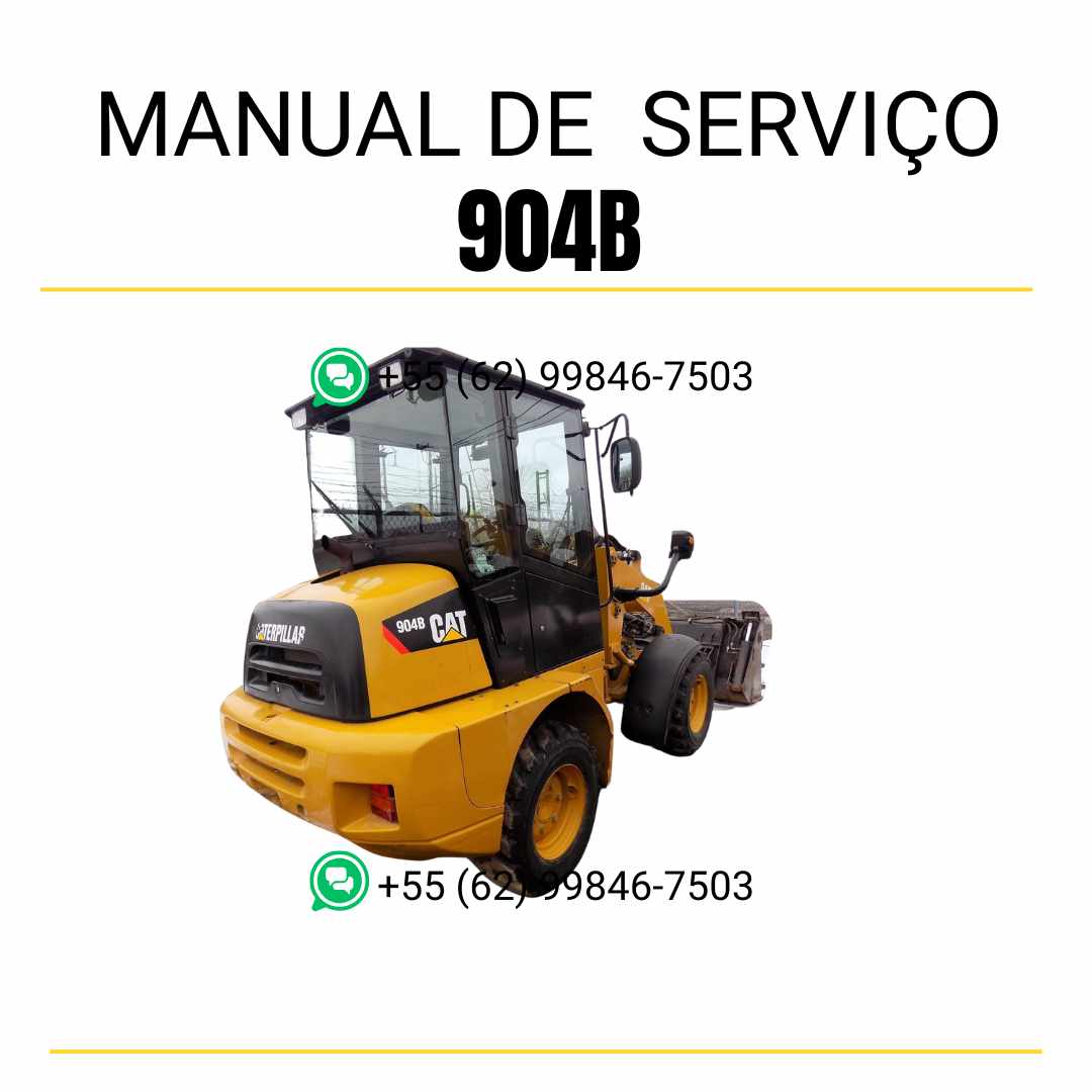 Manual de serviço Caterpillar 904B em PDF para carregadeira de rodas compacta, com ilustrações técnicas detalhadas e instruções de manutenção preventiva