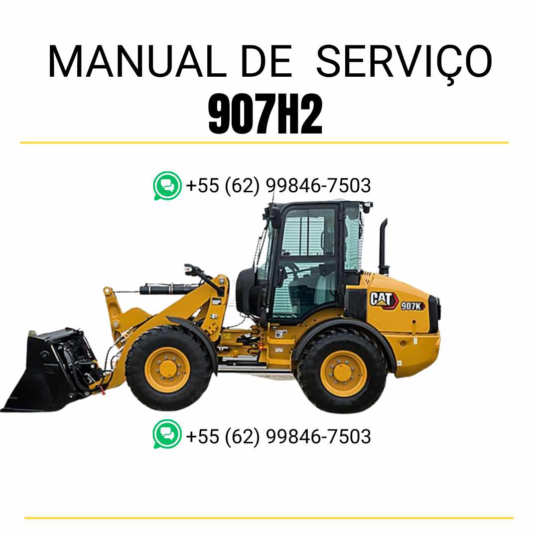 Manual de serviço Caterpillar 907H2 em PDF para carregadeira de rodas compacta, incluindo instruções completas de manutenção e diagramas técnicos detalhados