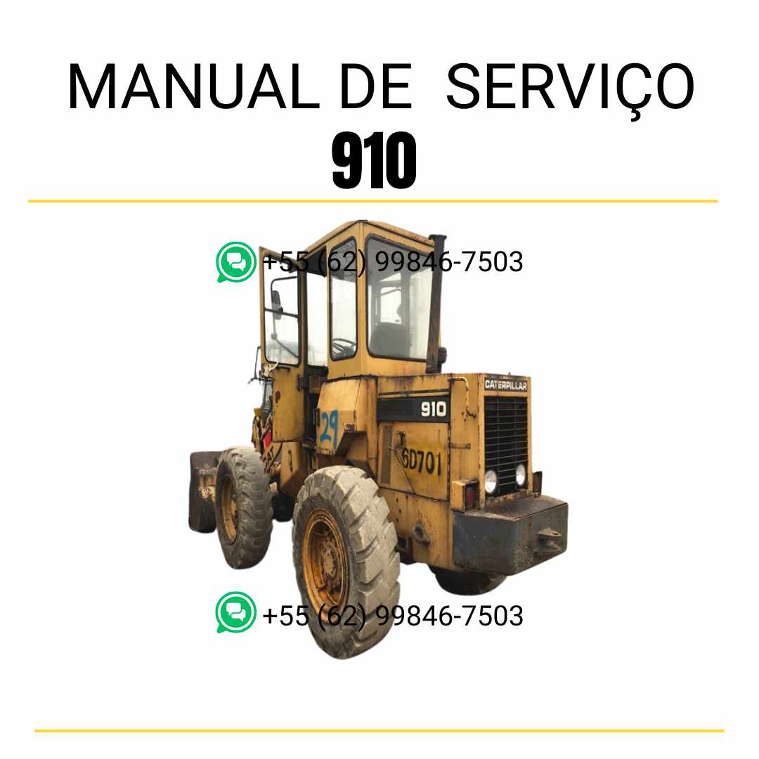 Manual de serviço Caterpillar 910 em PDF para carregadeira de rodas compacta, com orientações técnicas e instruções de manutenção completas