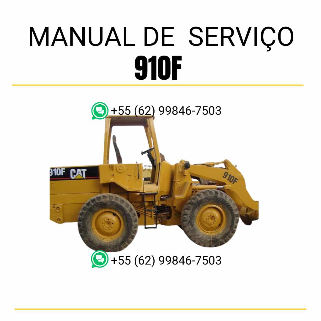 Manual de serviço Caterpillar 910F em PDF para carregadeira de rodas compacta, com instruções de manutenção e ilustrações técnicas detalhadas