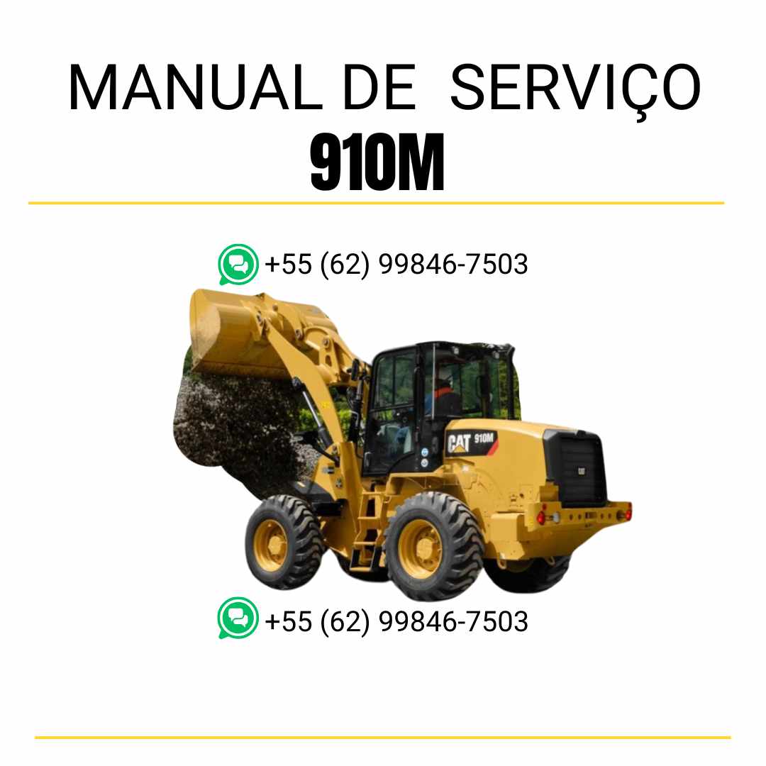 Manual de serviço Caterpillar 910M em PDF para carregadeira de rodas compacta, oferecendo orientações de manutenção e ilustrações técnicas detalhadas