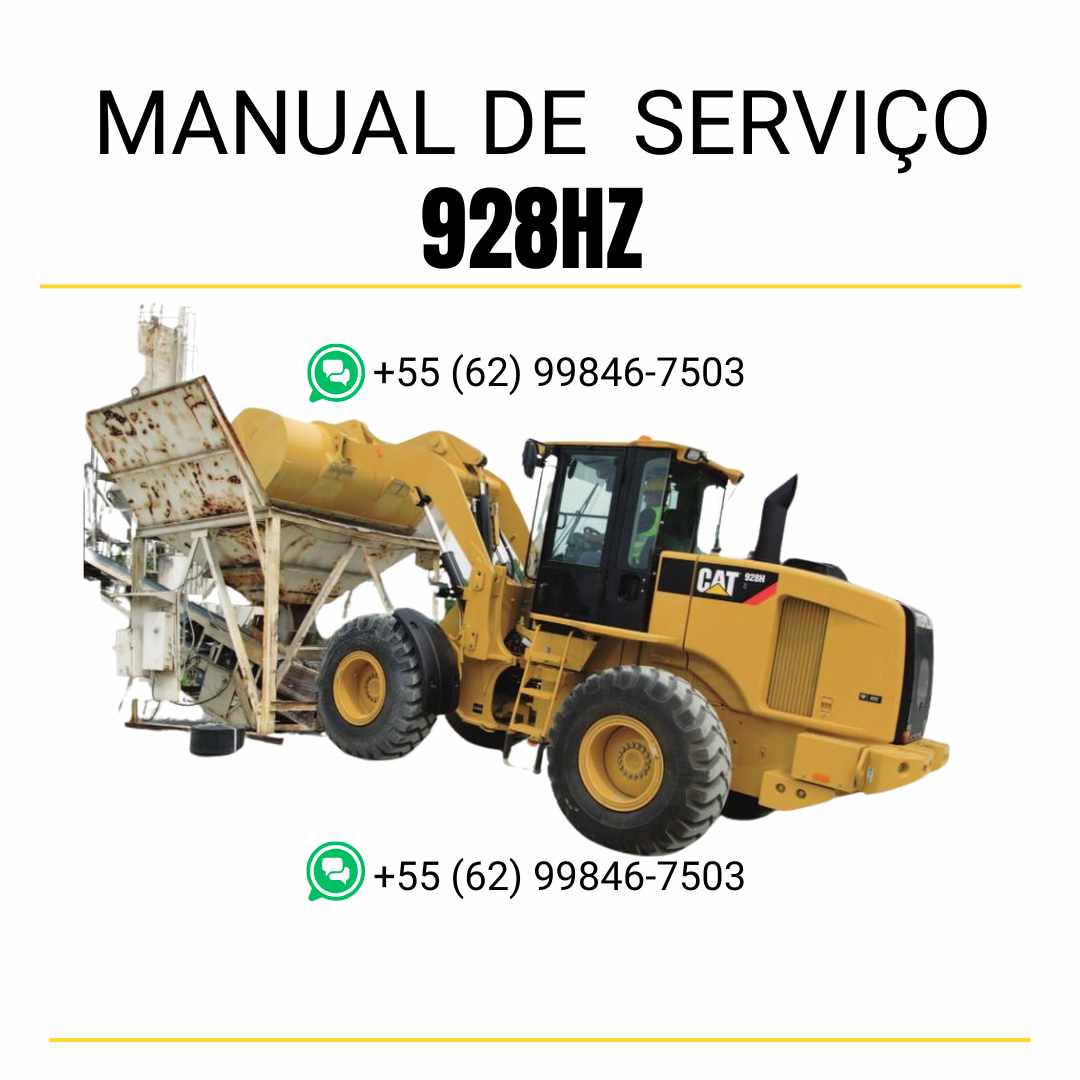 Manual de serviço Caterpillar 928HZ em PDF para carregadeira de rodas, guia completo com instruções detalhadas de manutenção, reparo e diagnóstico técnico