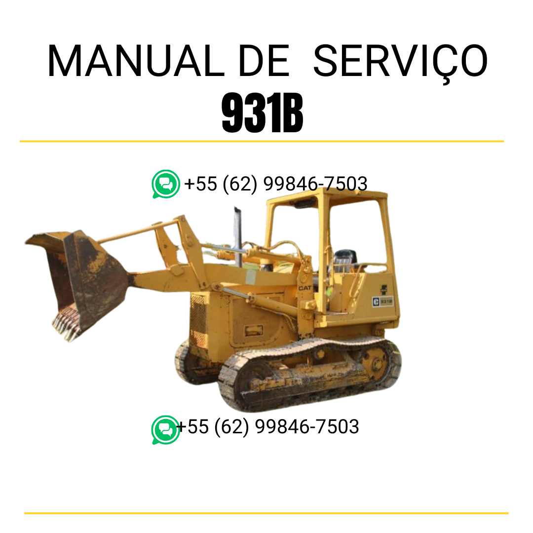 Manual de serviço Caterpillar 931B em inglês, PDF completo para carregadeira de esteira com instruções técnicas detalhadas e guia de manutenção
