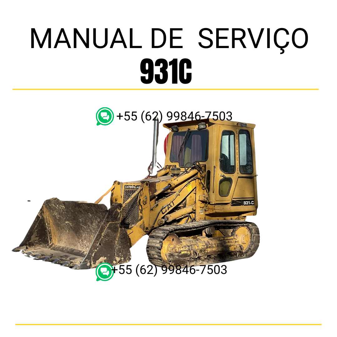 Manual de serviço Caterpillar 931C em inglês, PDF detalhado para carregadeira de esteira com guia completo de manutenção e instruções técnicas