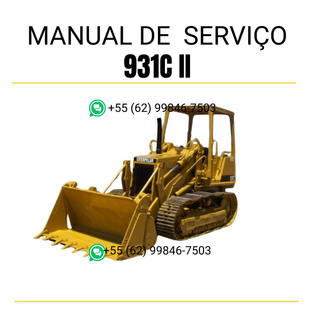 Manual de serviço Caterpillar 931C II em inglês, PDF completo para carregadeira de esteira com instruções técnicas detalhadas e guia de manutenção