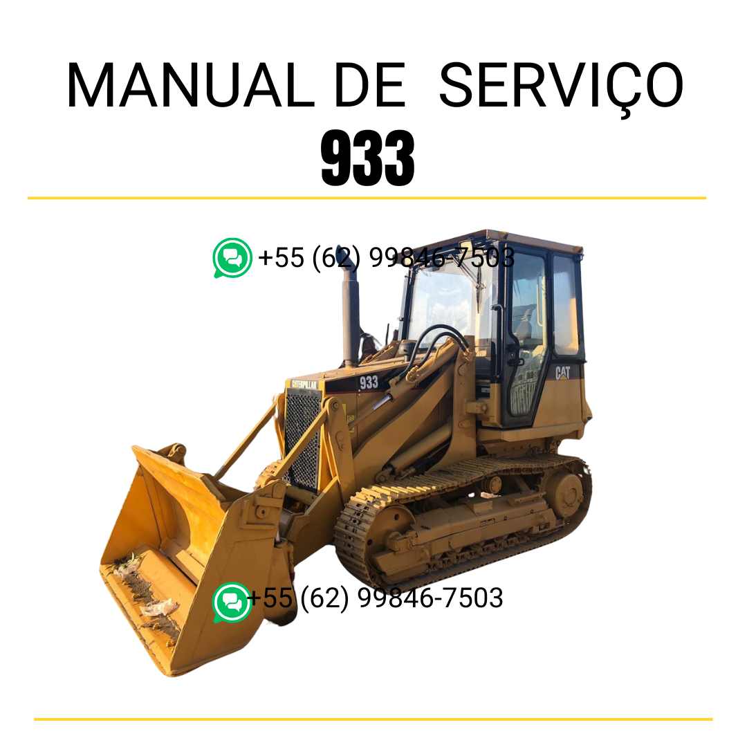 Manual de serviço Caterpillar 933 em inglês, PDF detalhado para carregadeira de esteira com guia completo de manutenção e instruções técnicas