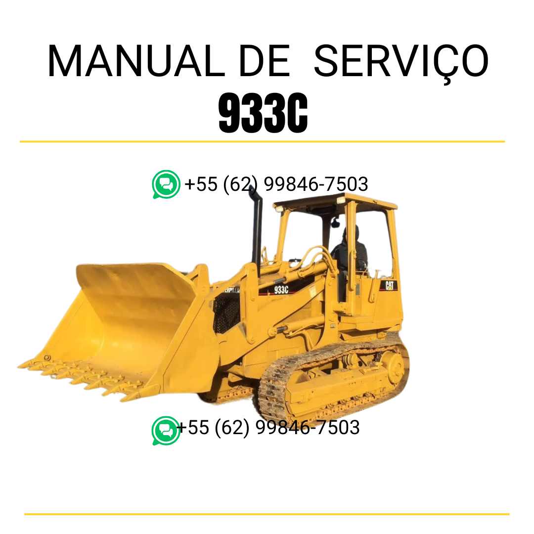 Manual de serviço Caterpillar 933C em inglês, PDF completo para carregadeira de esteira com instruções técnicas detalhadas e guia de manutenção