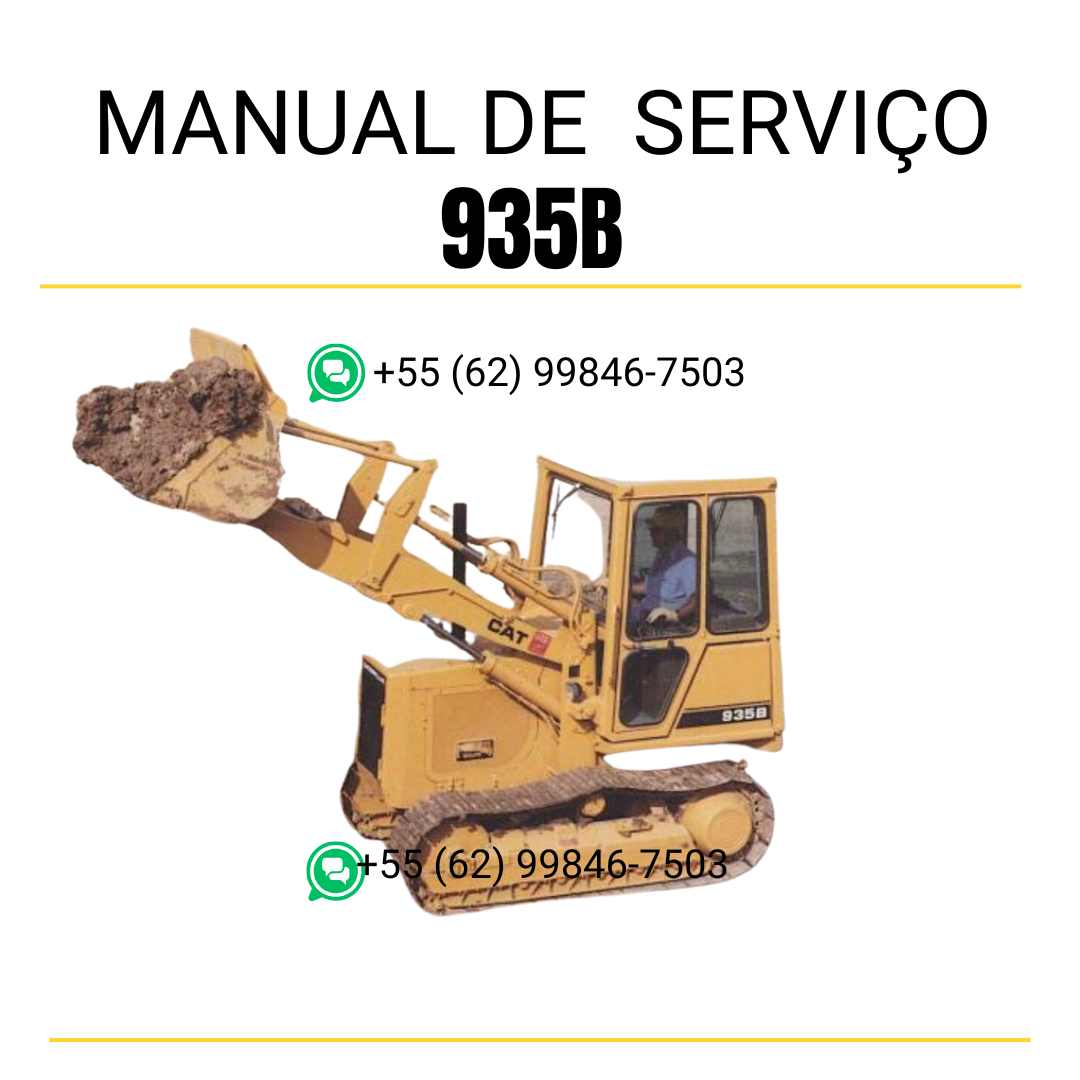 Manual de serviço Caterpillar 935B em inglês, PDF detalhado para carregadeira de esteira com guia completo de manutenção e instruções técnicas