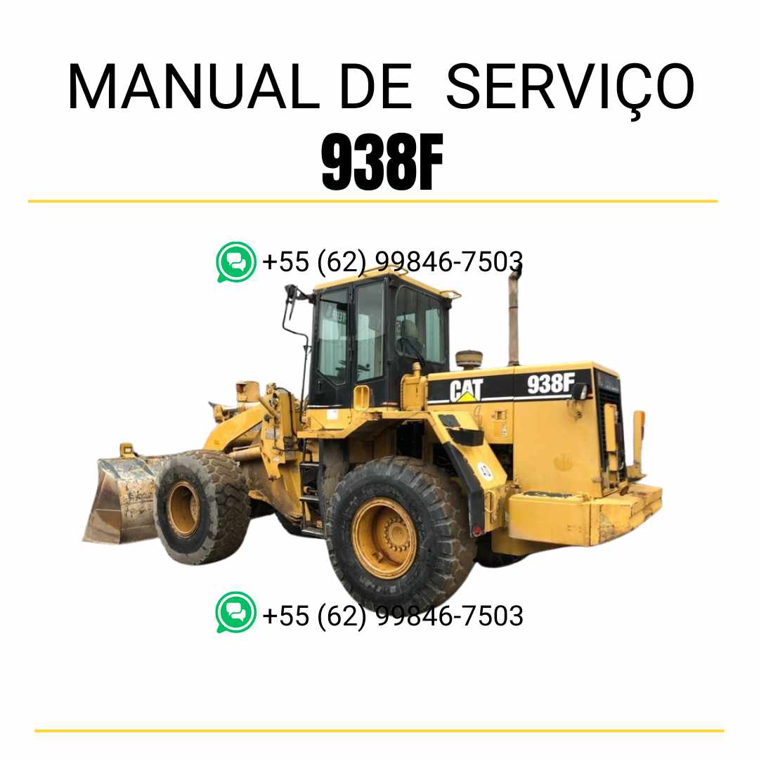 Manual de serviço Caterpillar 938F em PDF para carregadeira de rodas, guia completo com instruções técnicas de manutenção, diagnóstico e reparo