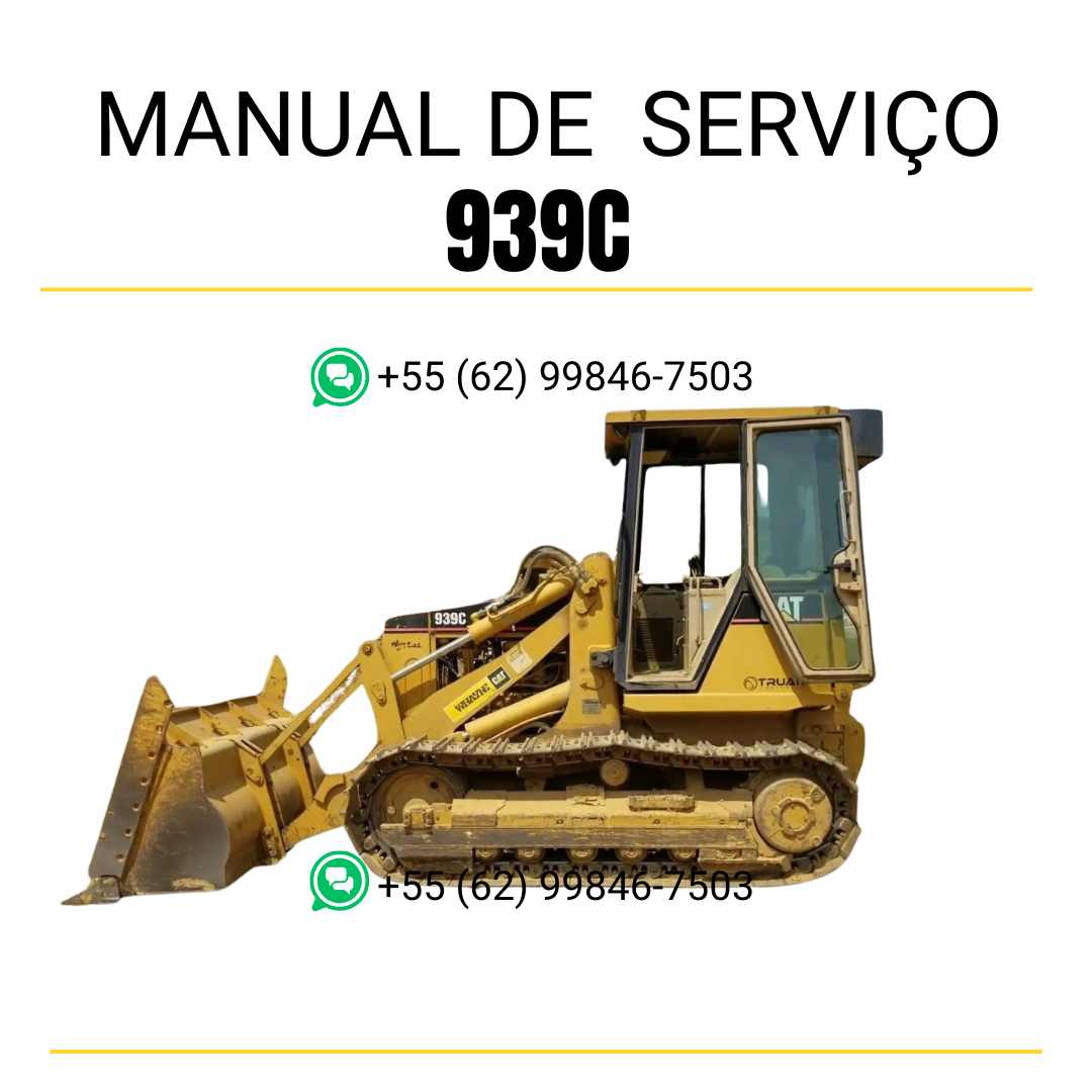 Manual de serviço Caterpillar 939C em inglês, PDF detalhado para carregadeira de esteira com guia completo de manutenção e instruções técnicas