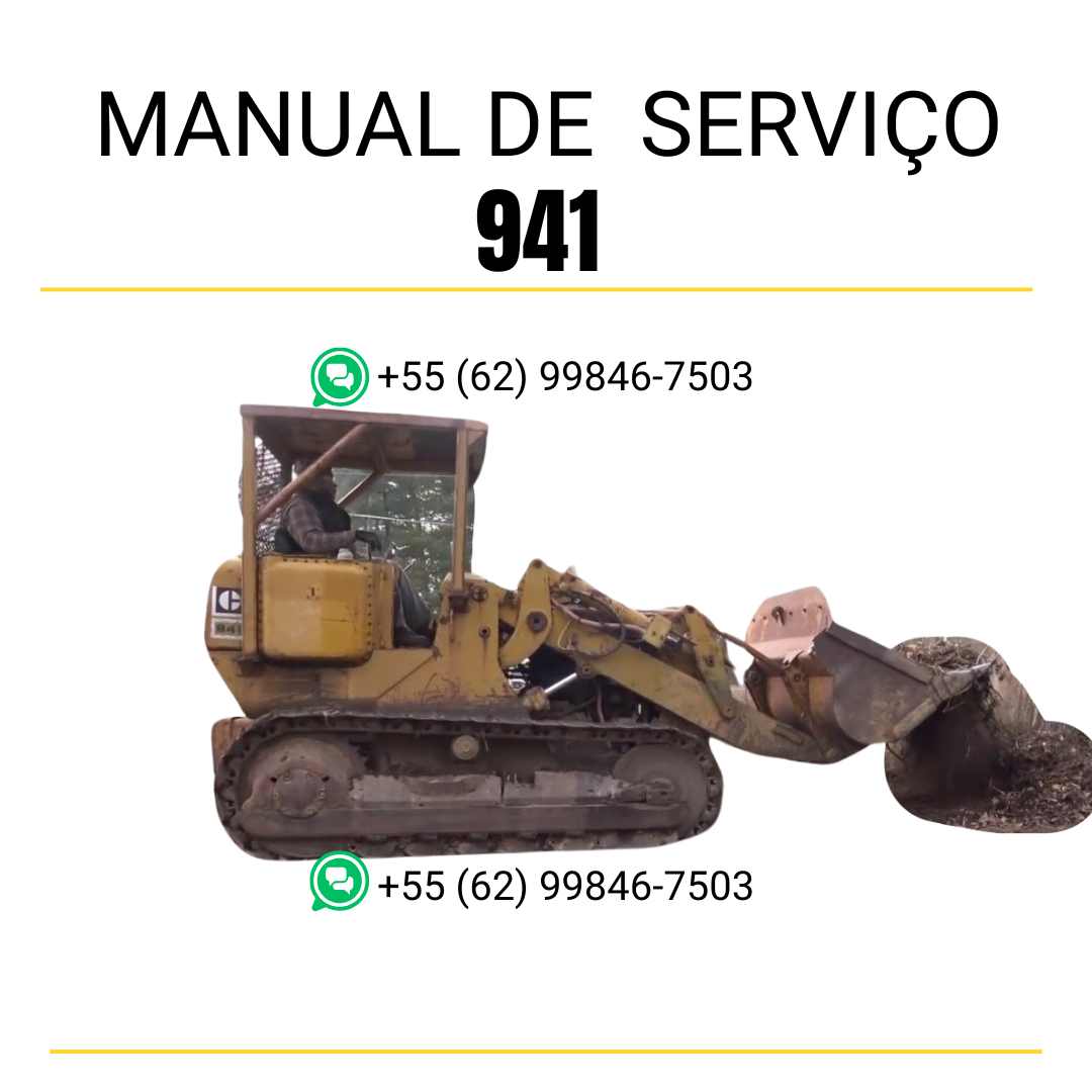 Manual de serviço Caterpillar 941 em inglês, PDF completo para carregadeira de esteira com instruções técnicas detalhadas e guia de manutenção