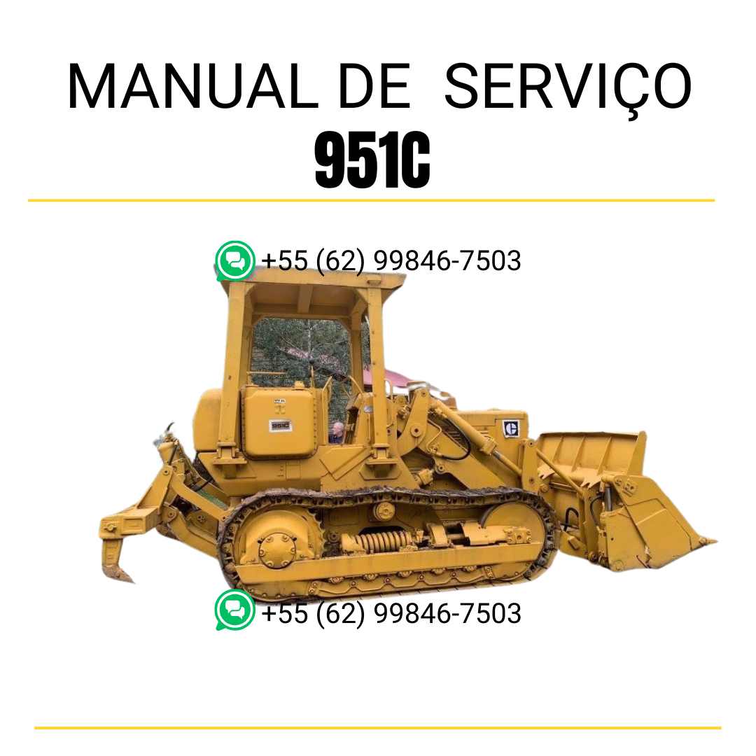 Manual de serviço Caterpillar 951C em inglês, PDF completo para carregadeira de esteira com instruções técnicas detalhadas e guia de manutenção