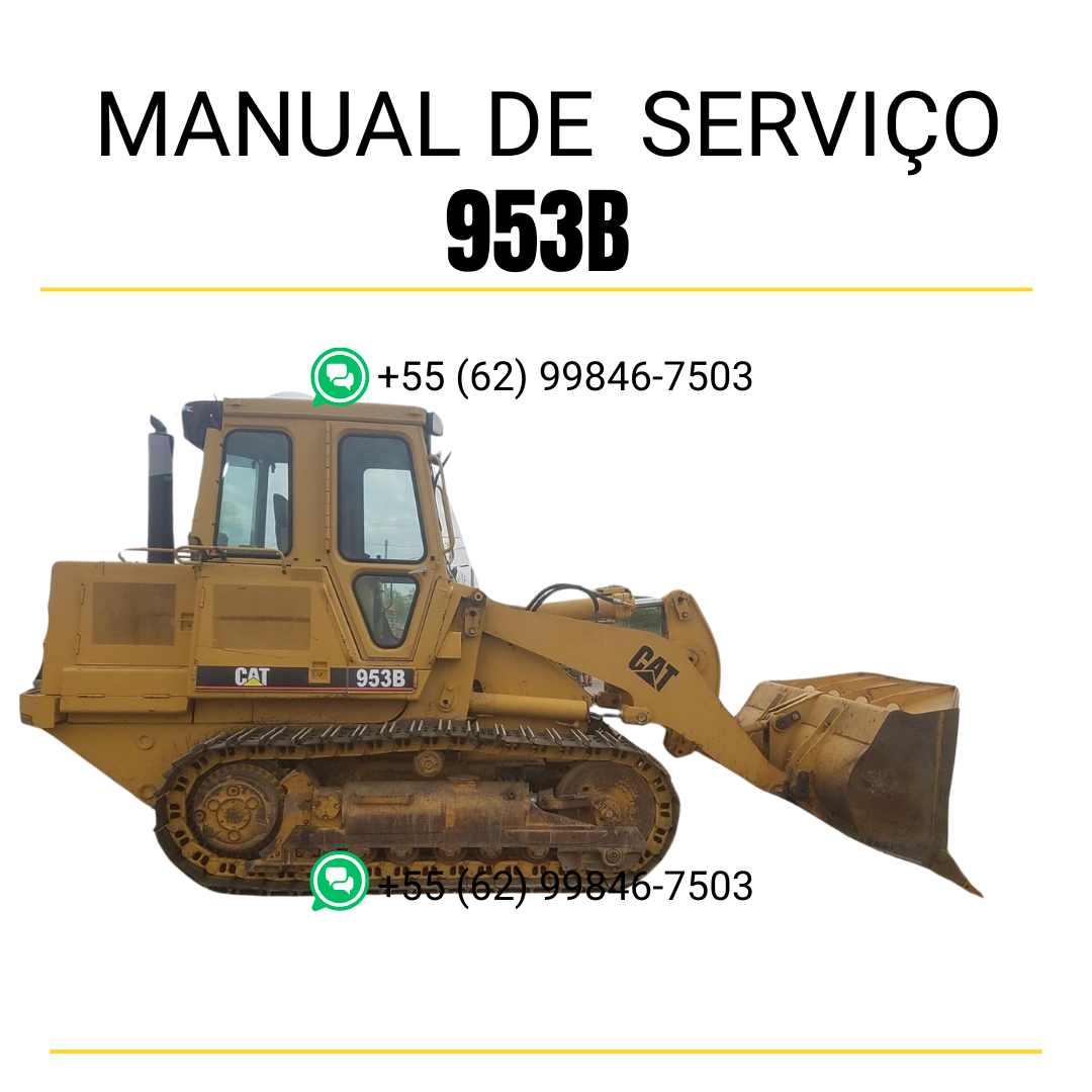 Manual de serviço Caterpillar 953B em inglês, PDF completo para carregadeira de esteira com instruções técnicas detalhadas e guia de manutenção