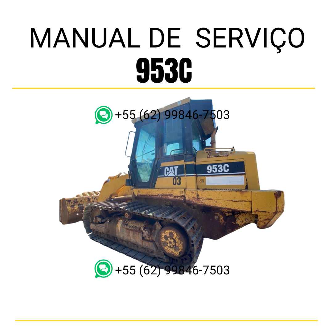 Manual de serviço Caterpillar 953C em inglês, PDF detalhado para carregadeira de esteira com guia completo de manutenção e instruções técnicas