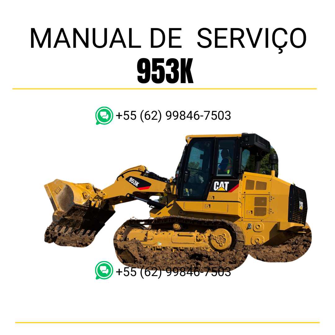 Manual de serviço Caterpillar 953K em inglês, PDF completo para carregadeira de esteira com instruções técnicas detalhadas e guia de manutenção