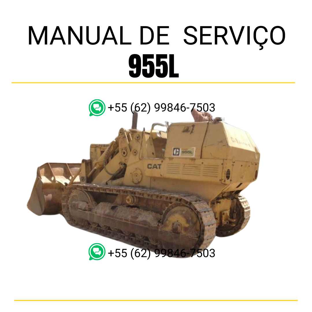 Manual de serviço Caterpillar 955L em inglês, PDF completo para carregadeira de esteira com guia de manutenção detalhada e instruções técnicas