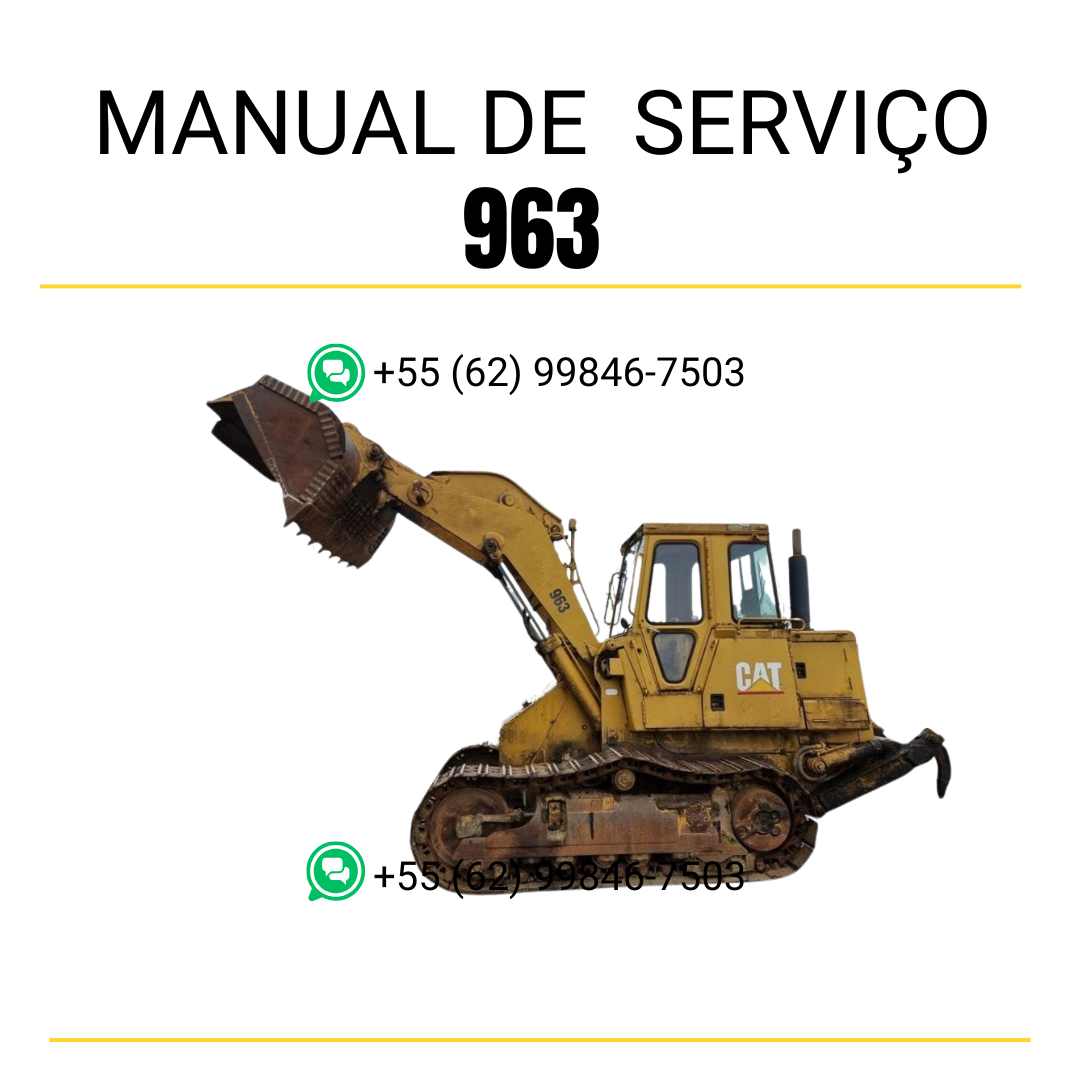 Manual de serviço Caterpillar 963 em inglês, PDF completo para carregadeira de esteira com instruções técnicas detalhadas e guia de manutenção