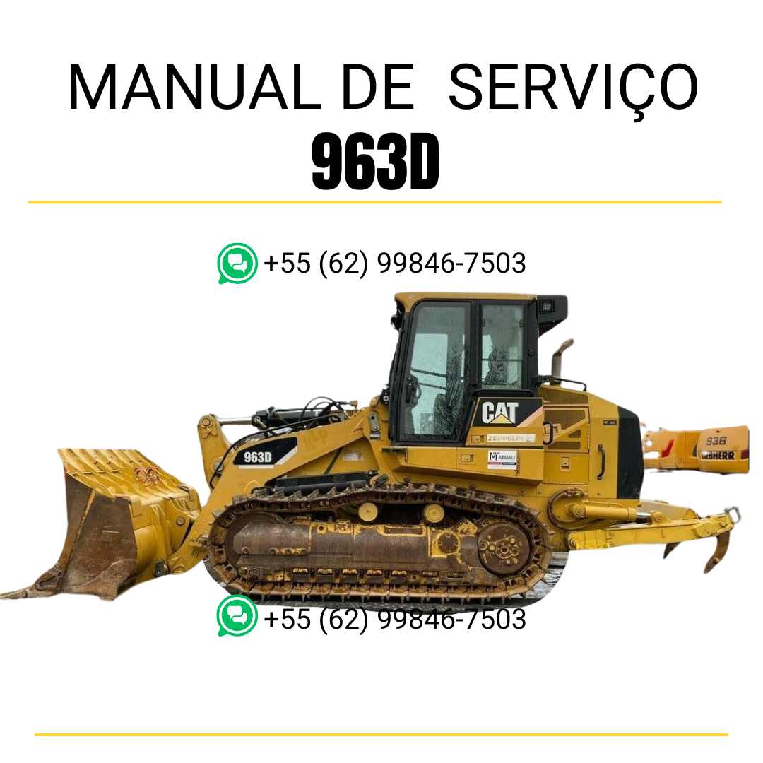 Manual de serviço Caterpillar 963D em inglês, PDF detalhado para carregadeira de esteira com guia completo de manutenção e instruções técnicas