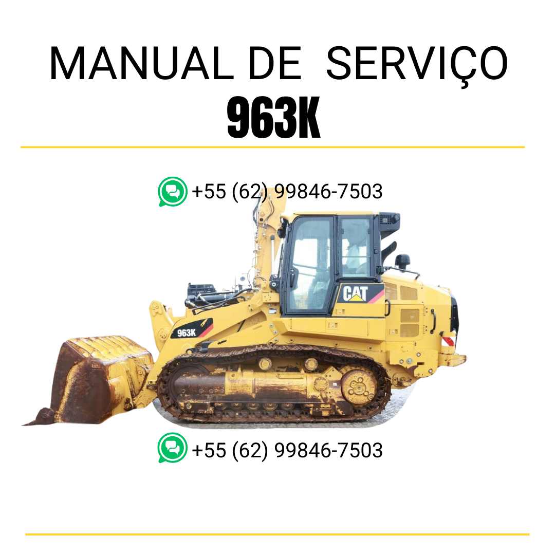 Manual de serviço Caterpillar 963K em inglês, PDF completo para carregadeira de esteira com instruções técnicas detalhadas e guia de manutenção