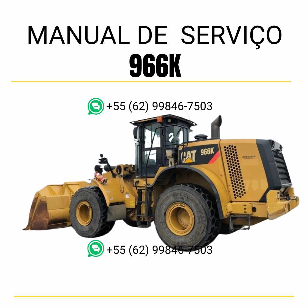 Manual de serviço Caterpillar 966H em PDF para carregadeira de rodas, guia completo com instruções detalhadas de manutenção, reparo e diagnóstico técnico
