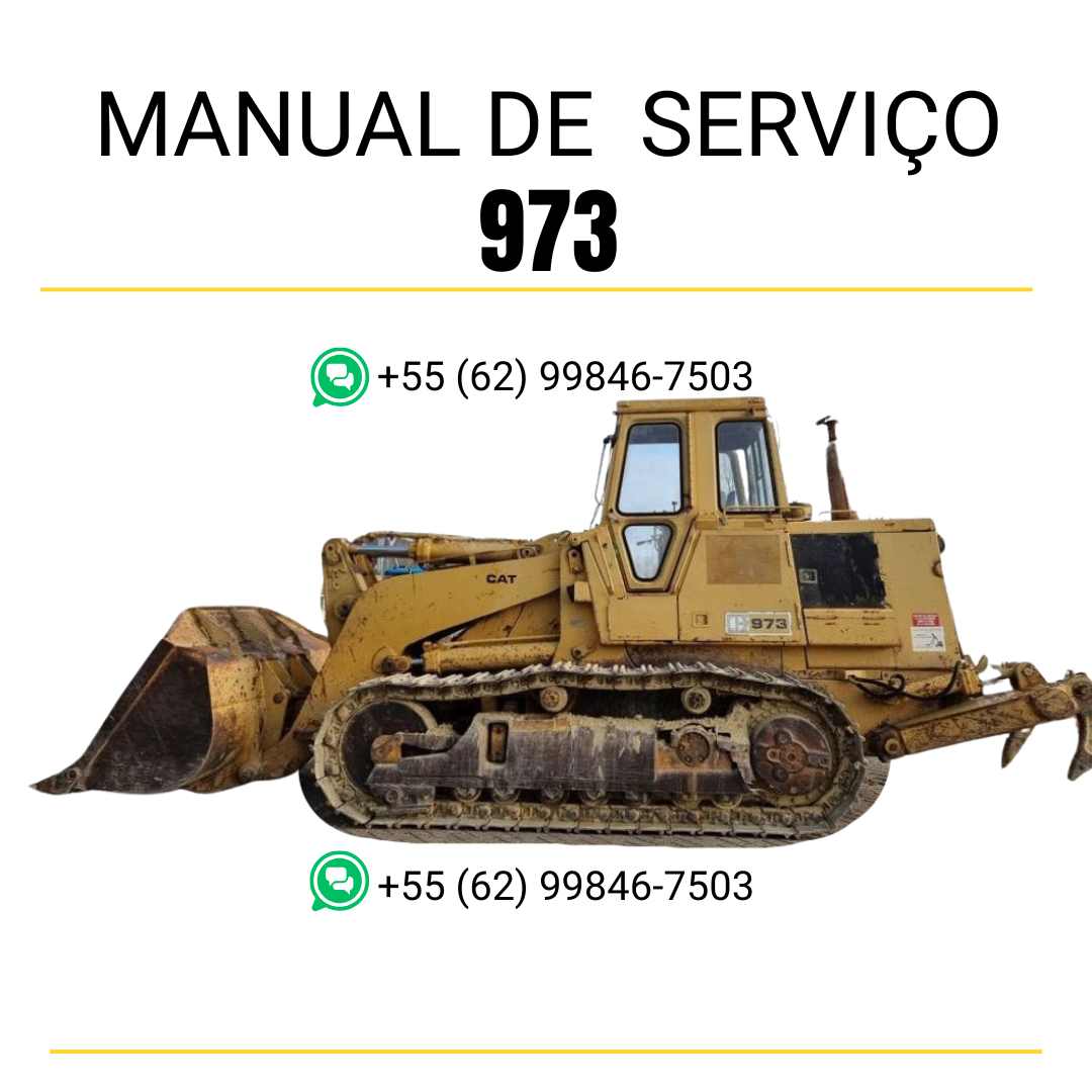 Manual de serviço Caterpillar 973 em inglês, PDF completo para carregadeira de esteira com instruções técnicas detalhadas e guia de manutenção