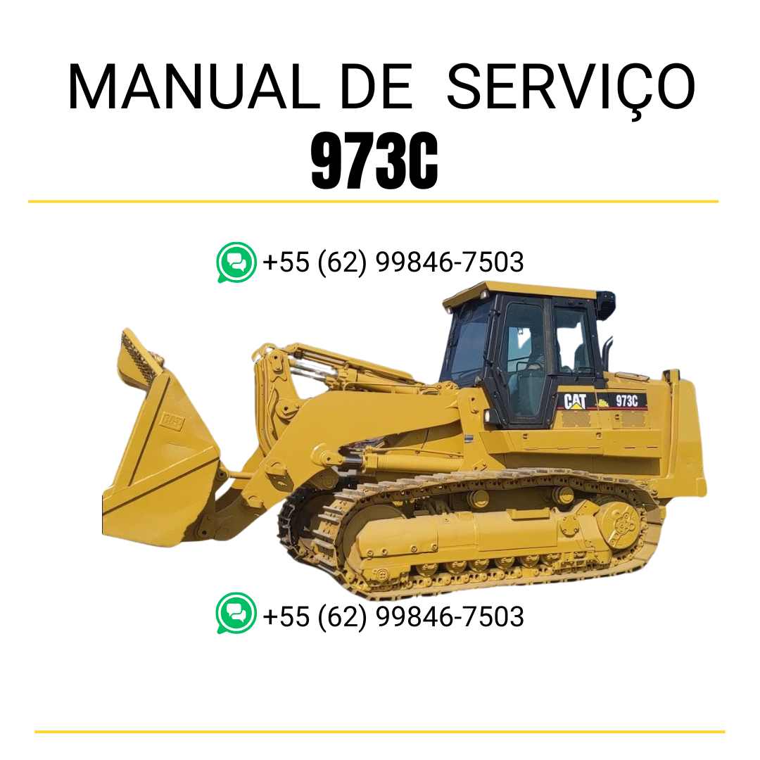 Manual de serviço Caterpillar 973C em inglês, PDF detalhado para carregadeira de esteira com guia completo de manutenção e instruções técnicas