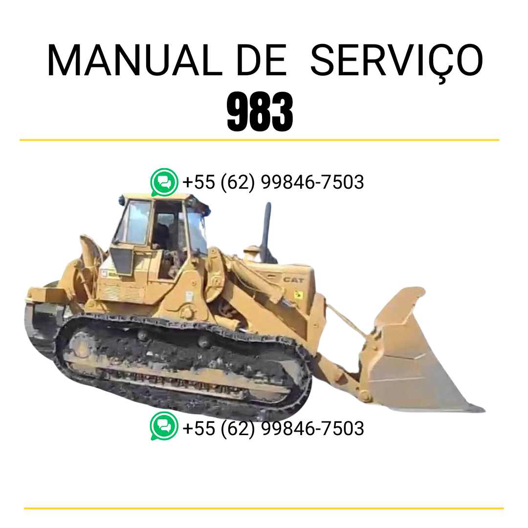 Manual de serviço Caterpillar 983 em inglês, PDF detalhado para carregadeira de esteira com guia de manutenção e instruções técnicas completas