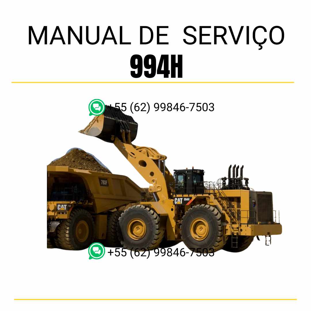 Manual de serviço Caterpillar 994H carregadeira de rodas em inglês, PDF técnico com instruções detalhadas de operação e manutenção