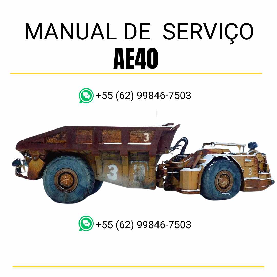 Manual de serviço Caterpillar AE40 caminhão articulado subterrâneo em inglês, com instruções detalhadas de manutenção em PDF