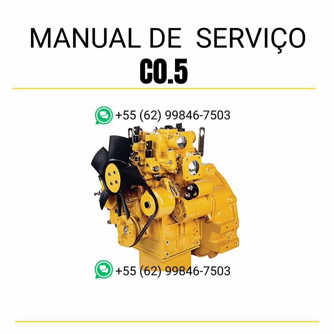 Manual de serviço em PDF do motor industrial Caterpillar C0.5 com guia técnico detalhado para diagnóstico, manutenção e reparos completos
