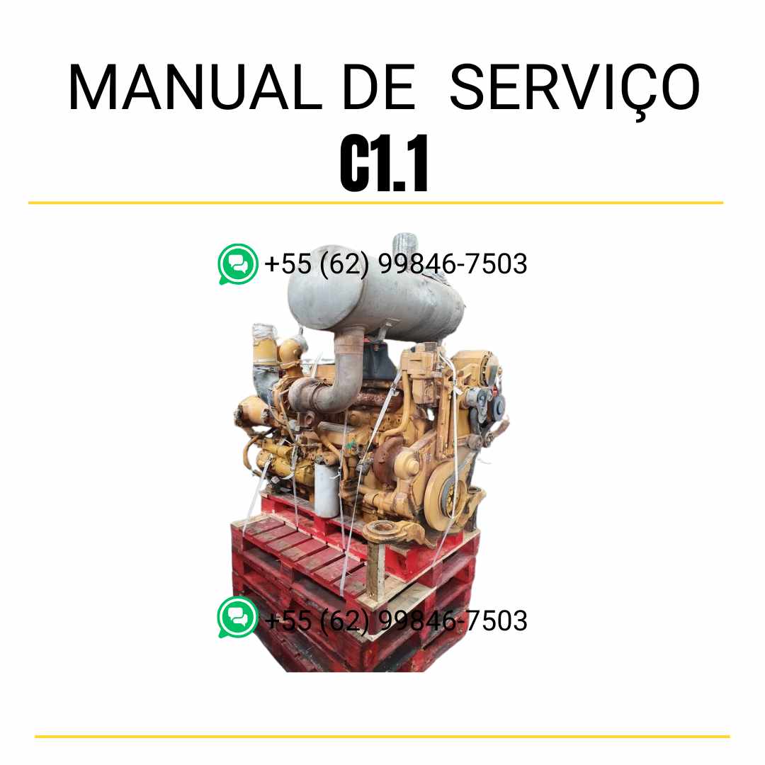 Manual de serviço do motor Caterpillar C1.1 em PDF, com instruções detalhadas de manutenção, reparos técnicos e ilustrações completas