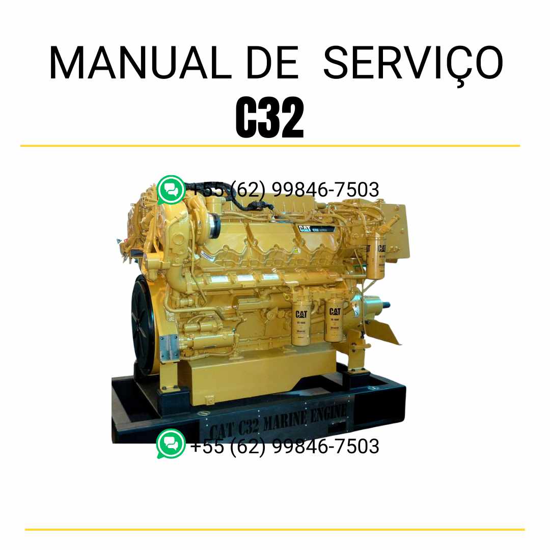 Manual de serviço em PDF do motor industrial Caterpillar C32 com instruções detalhadas de manutenção e reparo