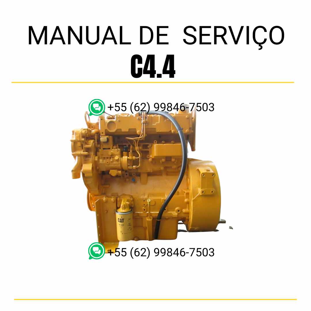 Manual de serviço do motor Caterpillar C4.4 em PDF, guia técnico ilustrado com instruções detalhadas de manutenção e reparos completos