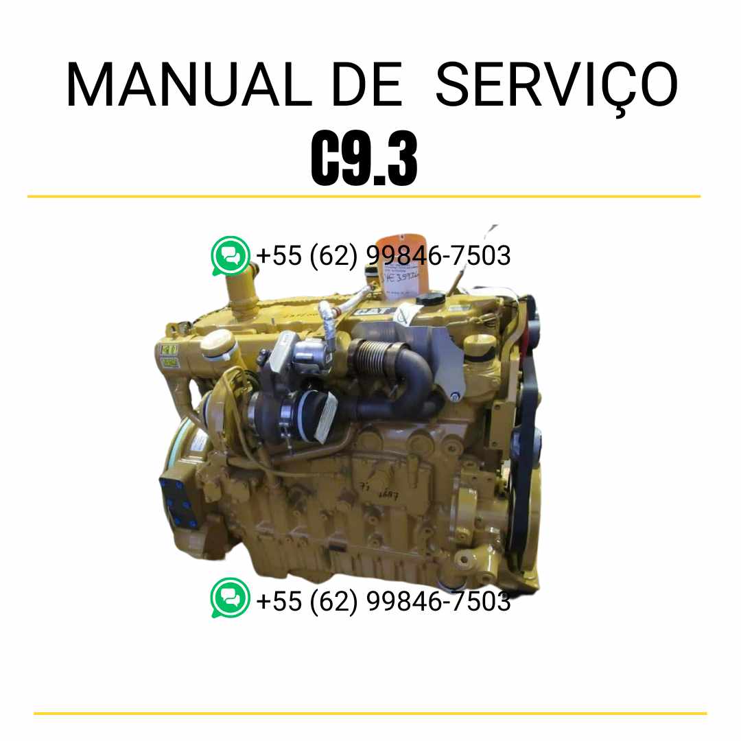Manual de serviço do motor Caterpillar C9.3 em PDF, guia técnico ilustrado com procedimentos de reparo detalhados e manutenção completa