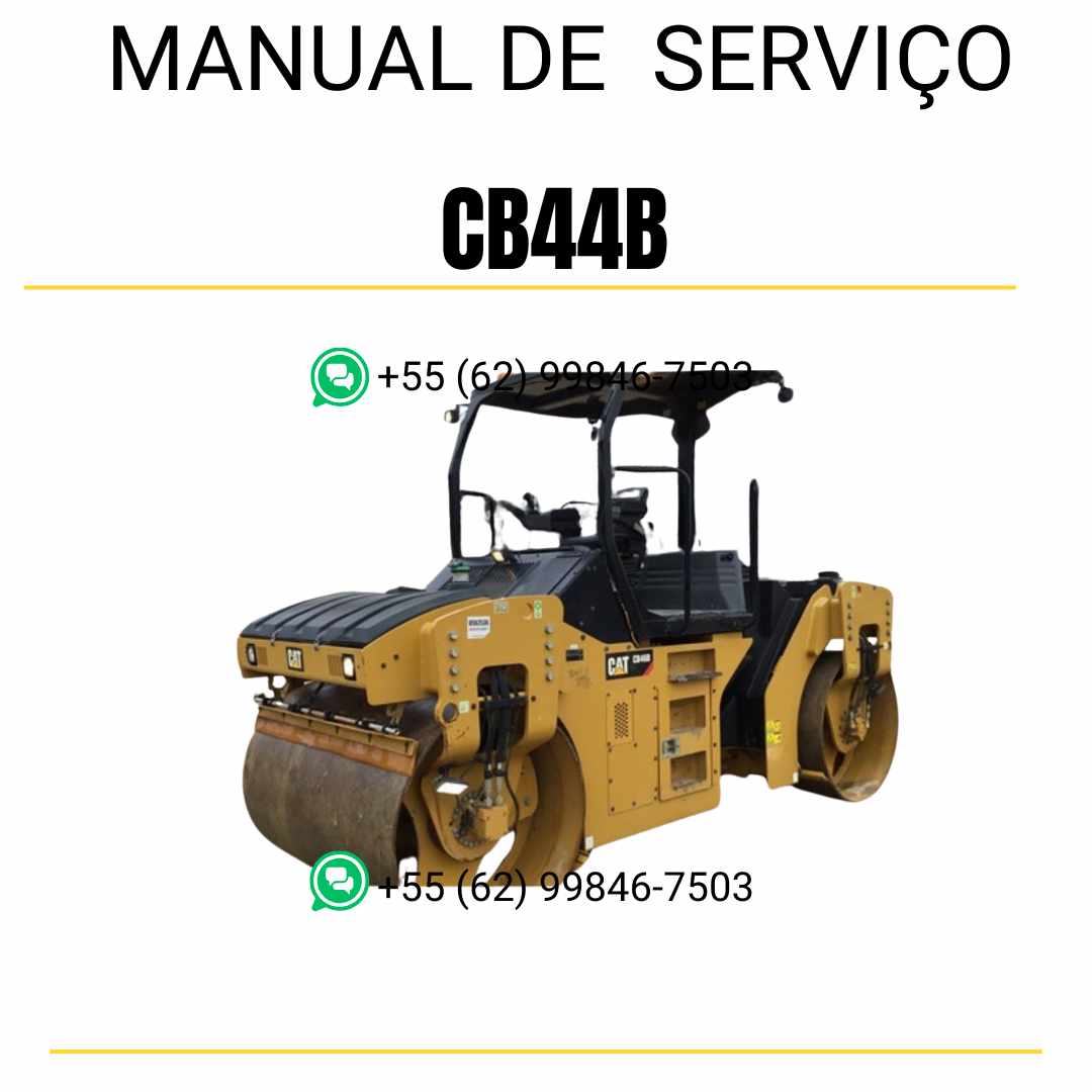 Manual de serviço Caterpillar CB44B em inglês, PDF detalhado para rolo compactador vibratório com instruções técnicas e guia de manutenção