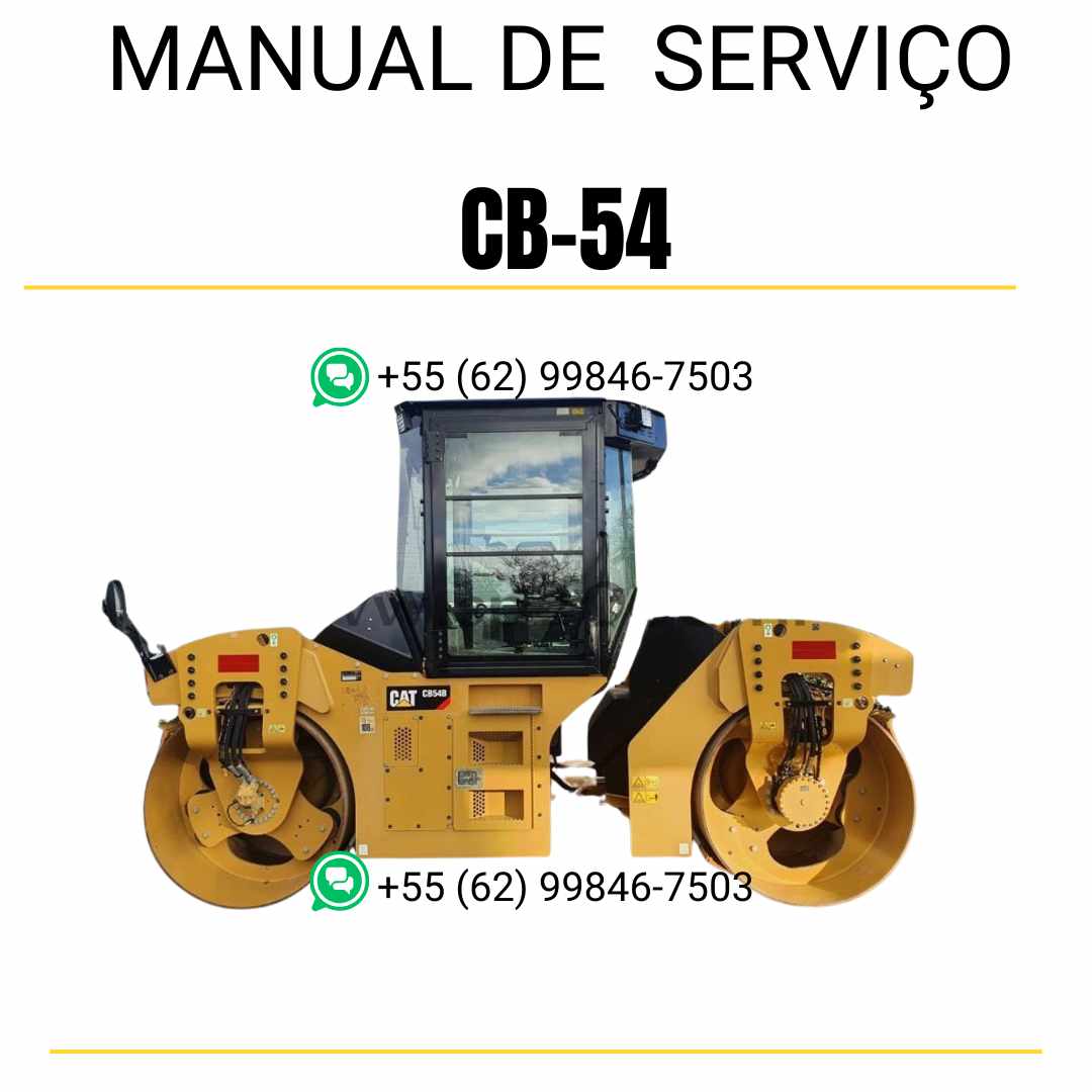 Manual de serviço Caterpillar CB-54 em inglês, PDF detalhado para rolo compactador vibratório com procedimentos técnicos de manutenção
