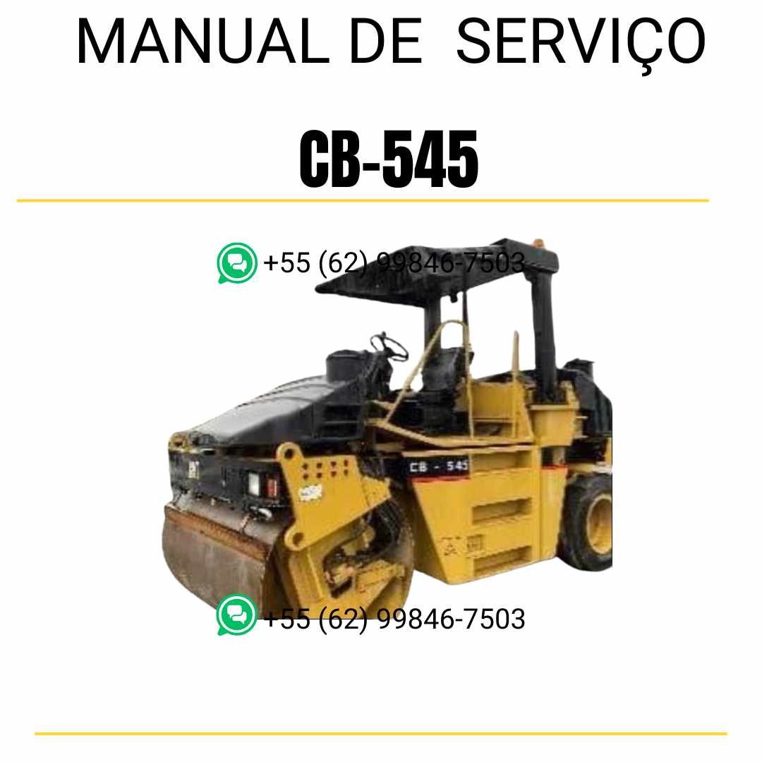 Manual de serviço Caterpillar CB-545 em inglês, PDF completo para rolo compactador vibratório com instruções técnicas e procedimentos de reparo
