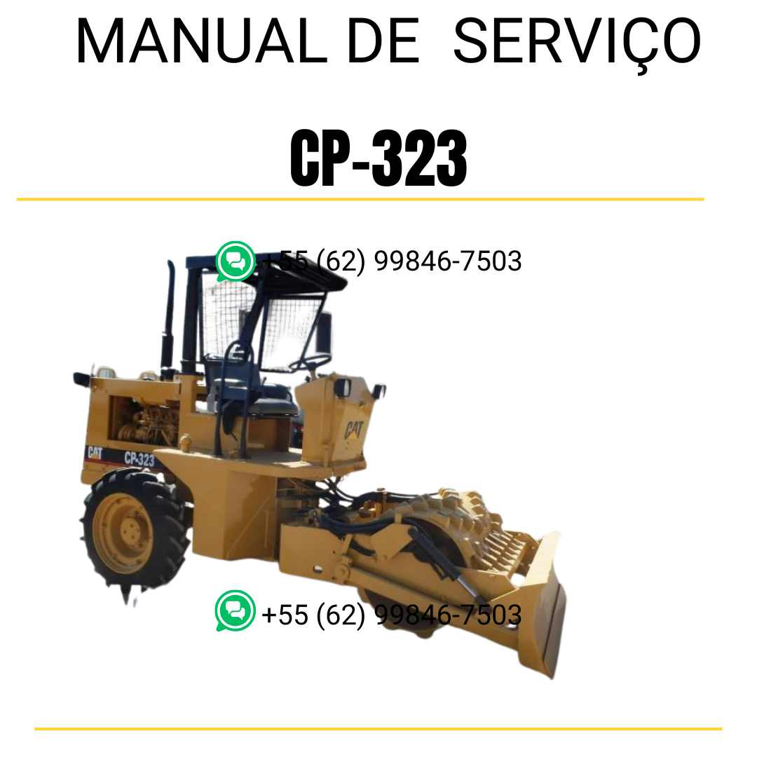 Manual de serviço Caterpillar CP-323 em inglês, PDF completo para rolo compactador vibratório com instruções detalhadas de manutenção e reparo