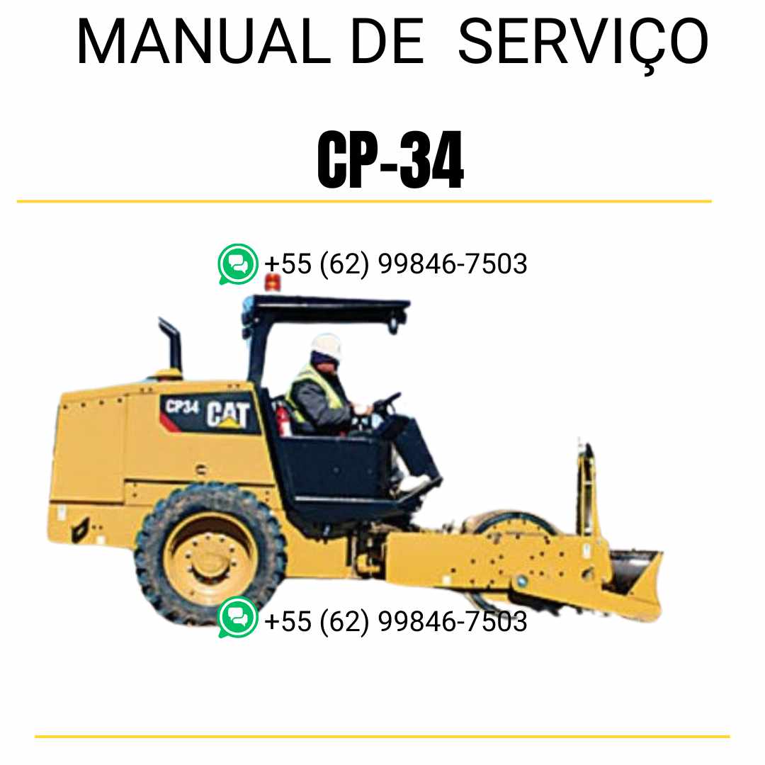 Manual de serviço Caterpillar CP-34 em inglês, PDF técnico para rolo compactador vibratório com instruções completas de manutenção e reparo
