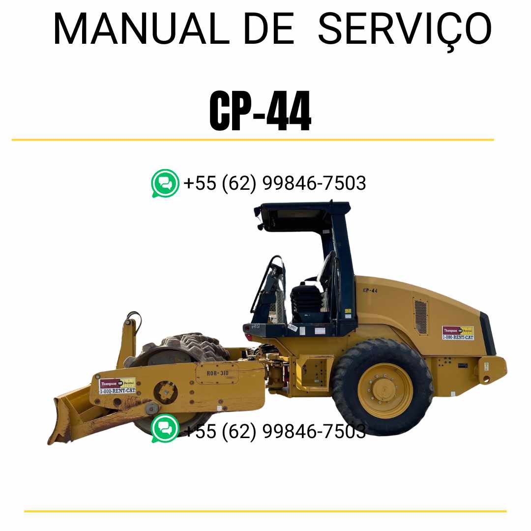 Manual de serviço Caterpillar CP-44 em inglês, PDF detalhado para rolo compactador vibratório com guia completo de manutenção e instruções técnicas