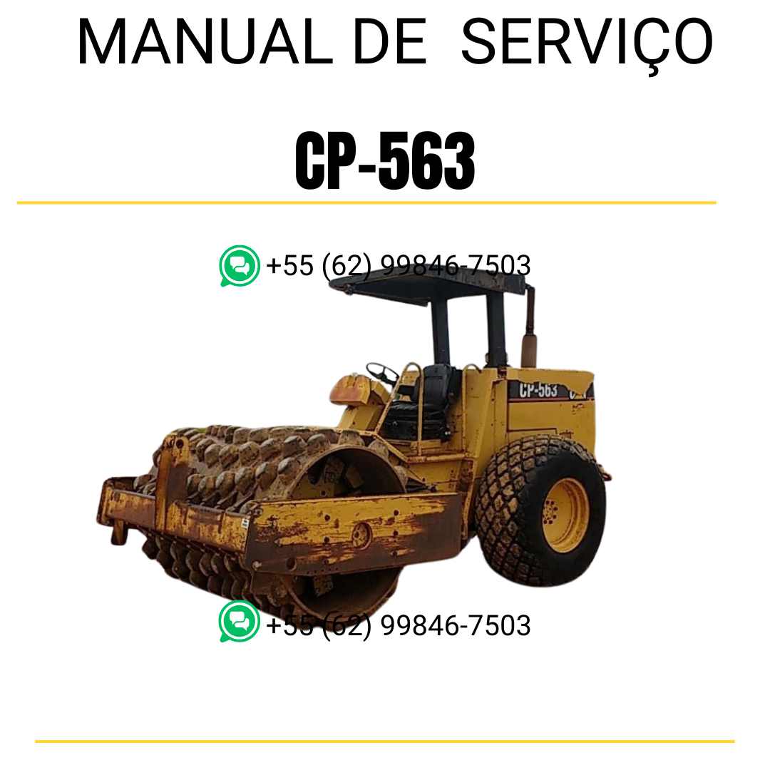 Manual de serviço Caterpillar CP-563 em inglês, PDF completo para rolo compactador vibratório com instruções técnicas detalhadas de manutenção e reparo