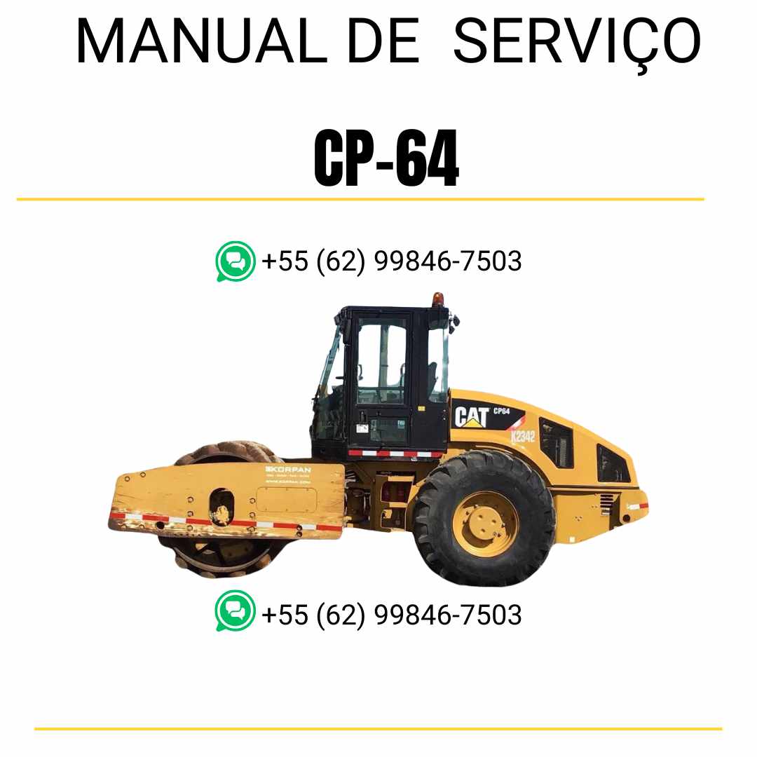 Manual de serviço Caterpillar CP-64 em inglês, PDF completo para rolo compactador vibratório com instruções detalhadas de manutenção e reparo