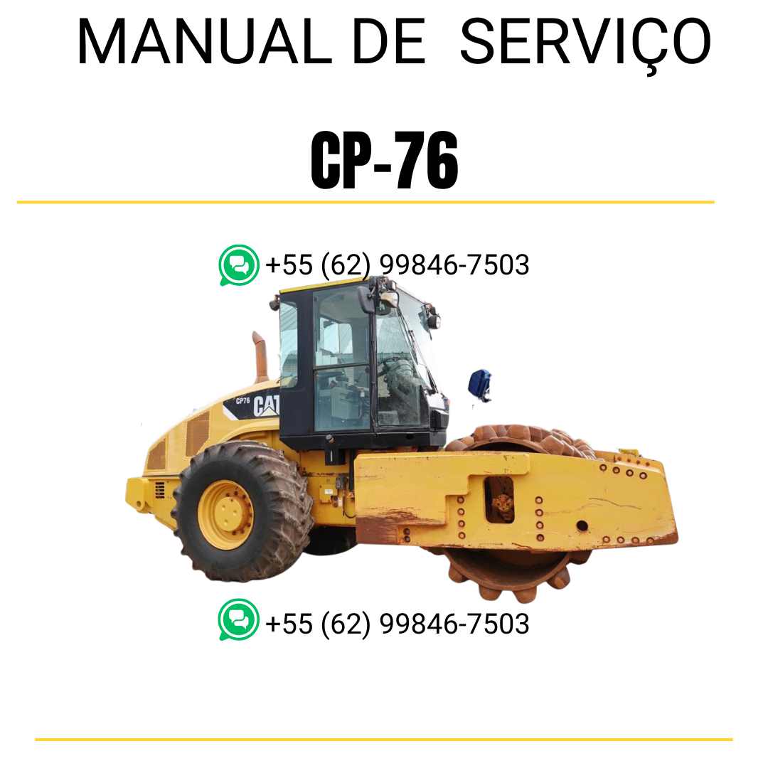 Manual de serviço Caterpillar CP-76 em inglês, PDF completo para rolo compactador vibratório com guia técnico de manutenção e instruções detalhadas